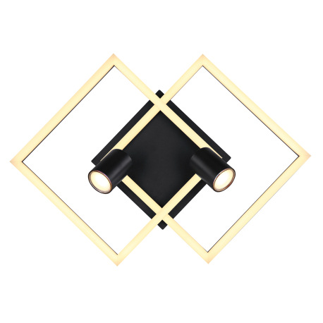 Stropné svietidlo kov čierny matný, plast biely, prepínanie funkcií nástenným vypínačom, DxŠxV: 420x 4