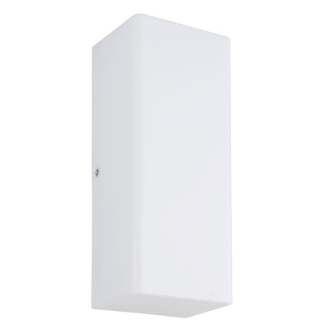 Vonkajšie svietidlo, matný biely plast, IP44, ŠxV: 250x100mm, H: 80mm, bez žiarovky 1x E27 LED, max. 3