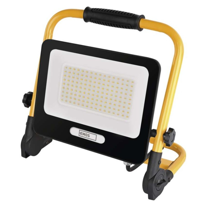 LED reflektor GLARO 100 W, žlto-čierny, IP65, 10 000 lm, neutrálna biela