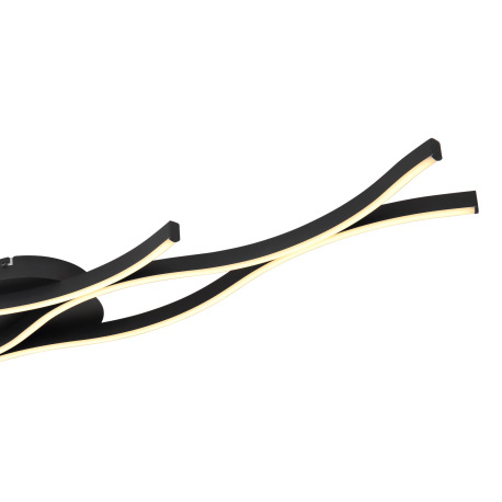 Stropné svietidlo, kov čierny matný, plast biely, hliník čierny matný, DxŠxV: 1080x180x60mm, vrátane 14