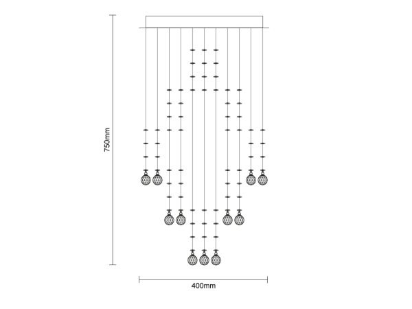 NAURU krištáľový luster - N3010 7