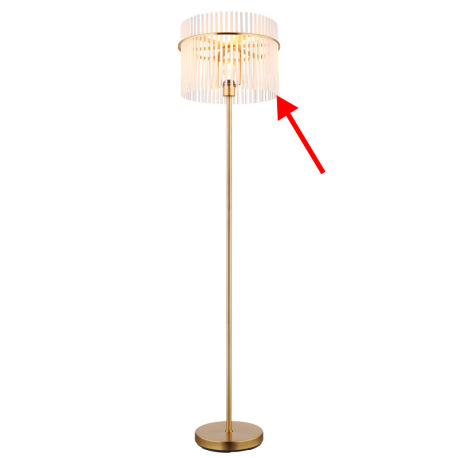 Sklená tyč, bielo-číry prechod, dĺžka 26 cm, pre 15698-4HM/-3HRM/-3HM/HM/SM