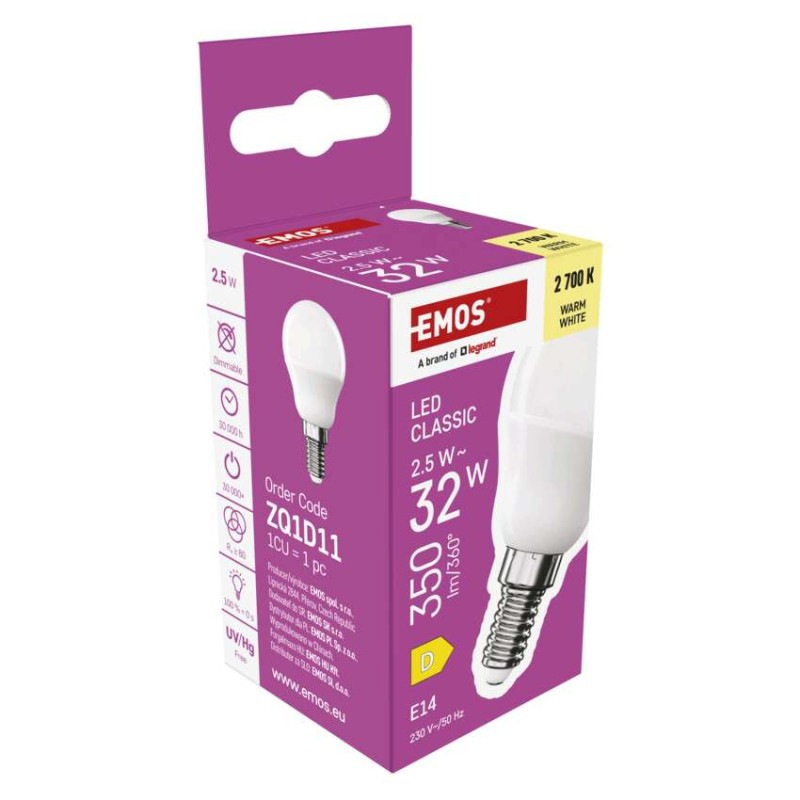 LED žiarovka Classic Mini Globe / E14 / 2,5 W (32 W) / 350 lm / Teplá biela 6