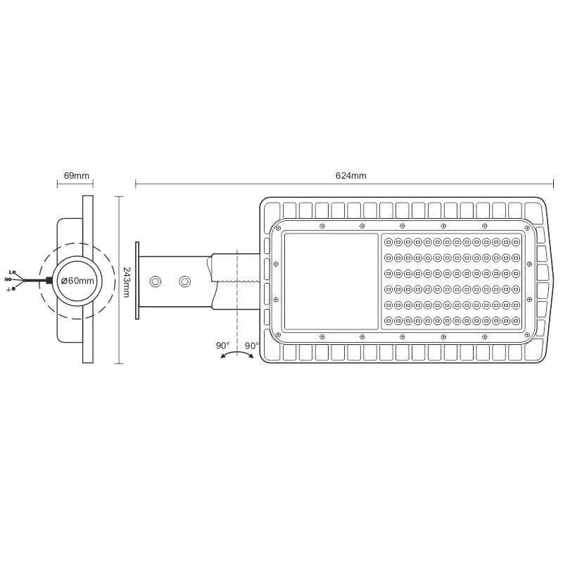 LED pouličná lampa 100W / 5000K - LSL723 1