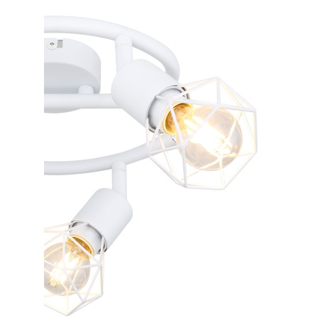 Stropné svietidlo, kov biely, Ø230, V: 180, bez žiaroviek 3xE14, max. 40W 230V 15