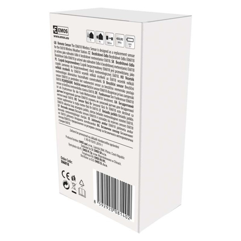 Bezdrôtové čidlo pre meteostanicu E6018, E6016 3