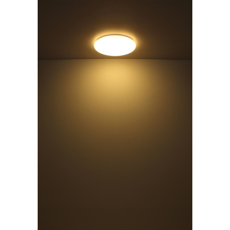 Stropné svietidlo, kov biely, akryl biely, ø: 495 mm, V: 90 mm, vrátane LED 24W 230V, zdroj 2500lm, 11