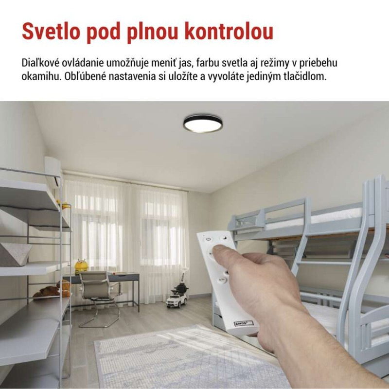 LED nástenné svietidlo ILVI, kruhové 30 W, stmievanie + CCT, čierna + šampanská 5