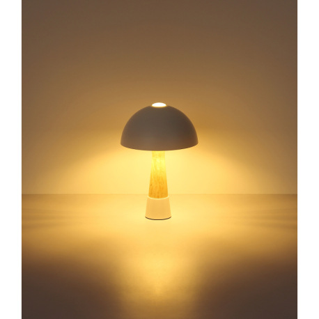 Stolová lampa, kov, piesková matná, imitácia travertínu, čierny PVC kábel, kolískový vypínač na kábl 18