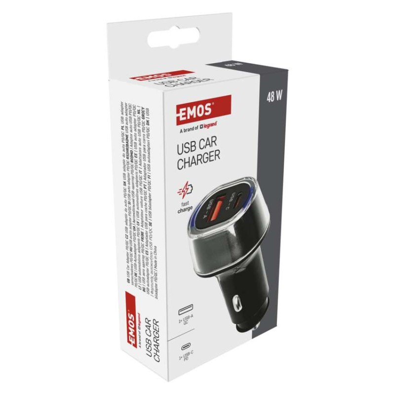 USB adaptér do auta PD/QC 48 W 6