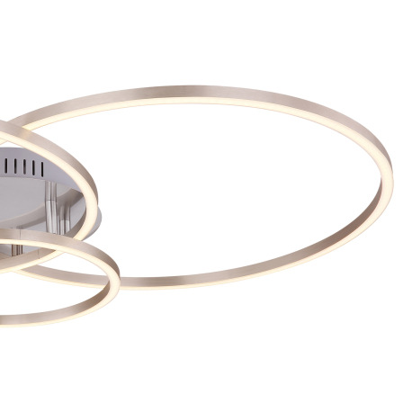 Stropné svietidlo, nikel, hliník, akryl biely, DxŠxV: 710x550x100, vrátane 1xLED 40W 230V, 4610lm zd 12