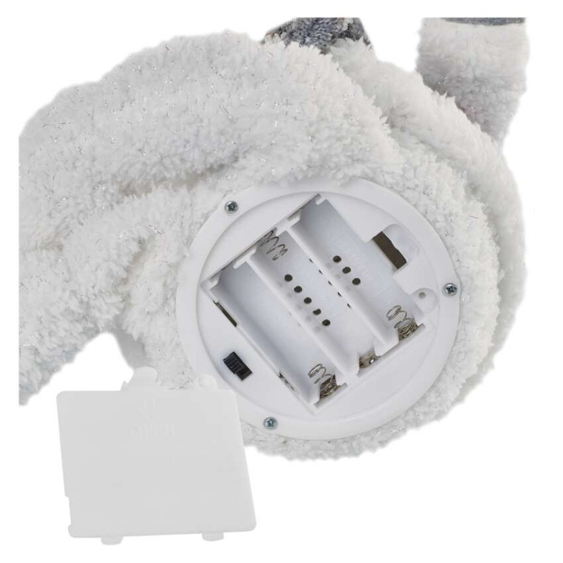 LED vianočný snehuliak sediaci, 31 cm, 3× AA, vnút., teplá biela 7