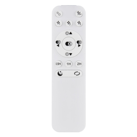 Stropný ventilátor, kov chróm, plast biely/chróm, číre akrylové krištále, stmievateľné, pamäť, diaľ. 8