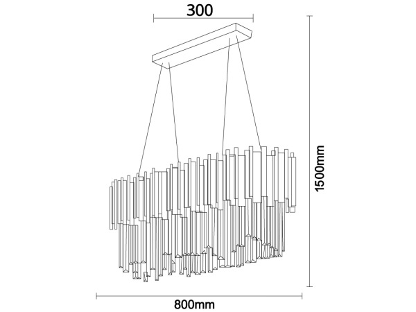 PLAZA krištáľový závesný luster - N2204 5