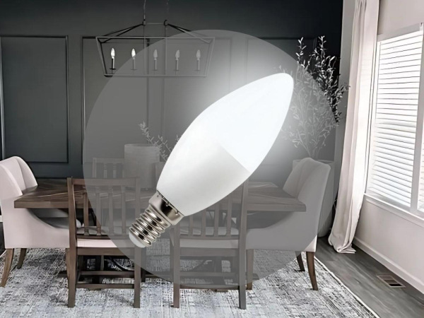 LED žiarovka 8W - C37 / E14 / SMD / 6500K - ZLS704 4