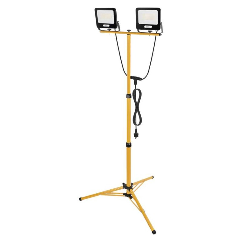 LED reflektor GLARO, 2×50W + trojnožka, neutrálna biela