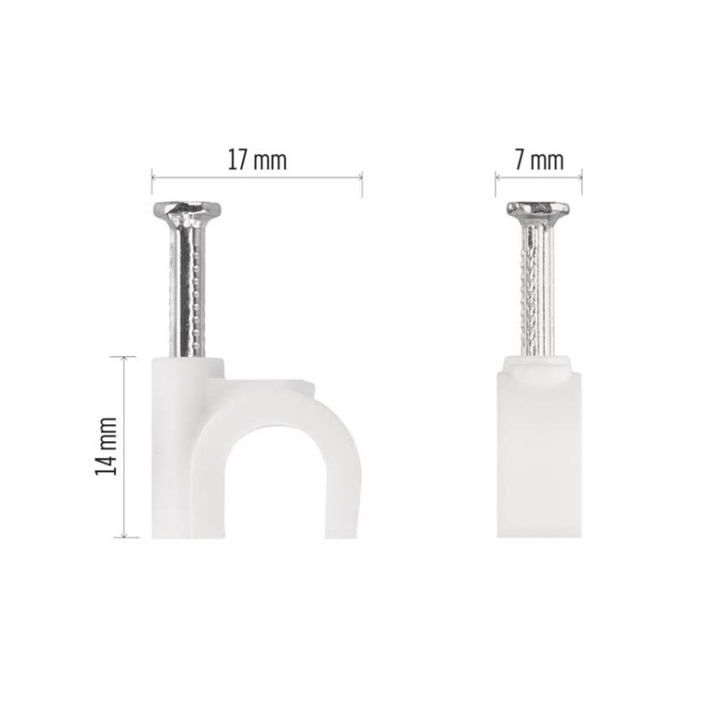 Káblová príchytka 10 mm, biela, 50 ks 9