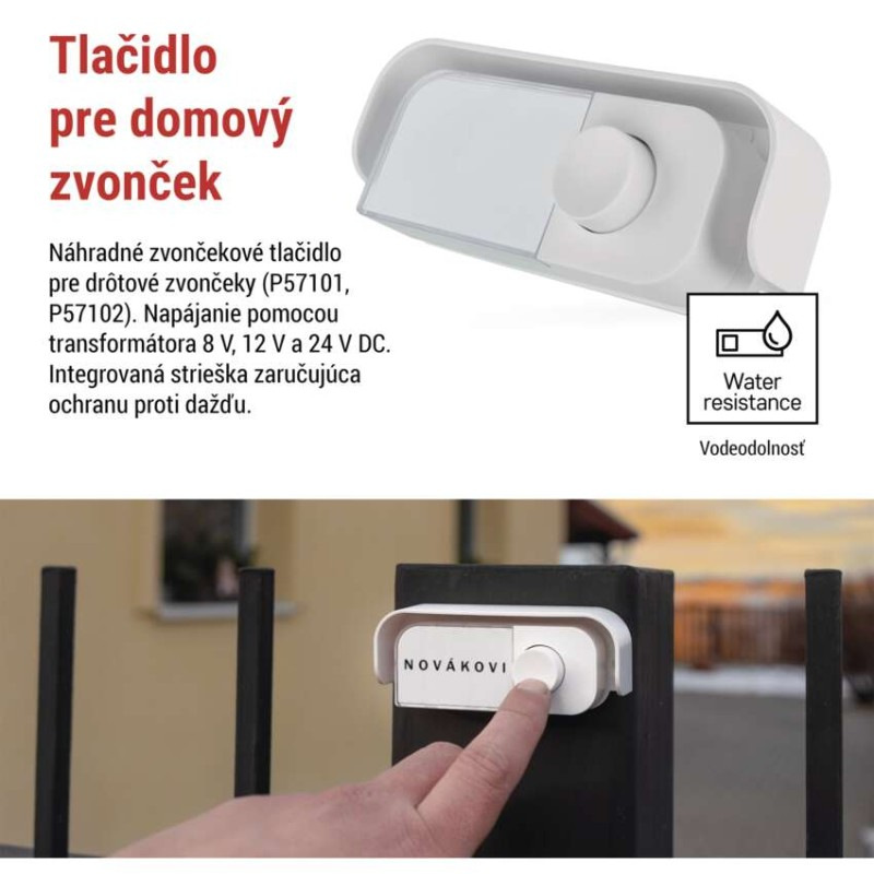 Náhradné tlačidlo k drôtovým zvončekom P57101, P57102 1