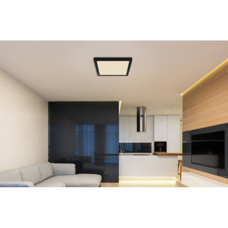 Stropné svietidlo, plast čierny, plast biely, zmena farby svetla prepínačom, fixácia farby, DxŠxV:29 1