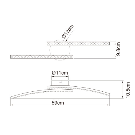 Stropné svietidlo, kov chróm, plast, akrylové krištále priehľadné, nastaviteľné, zmena farby svetla 13