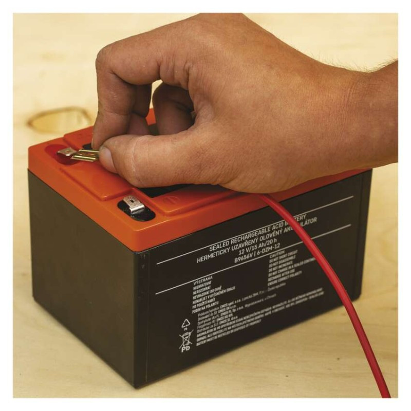 Bezúdržbový olovený trakčný aku. 12 V/15 Ah, faston 6,3 mm 6