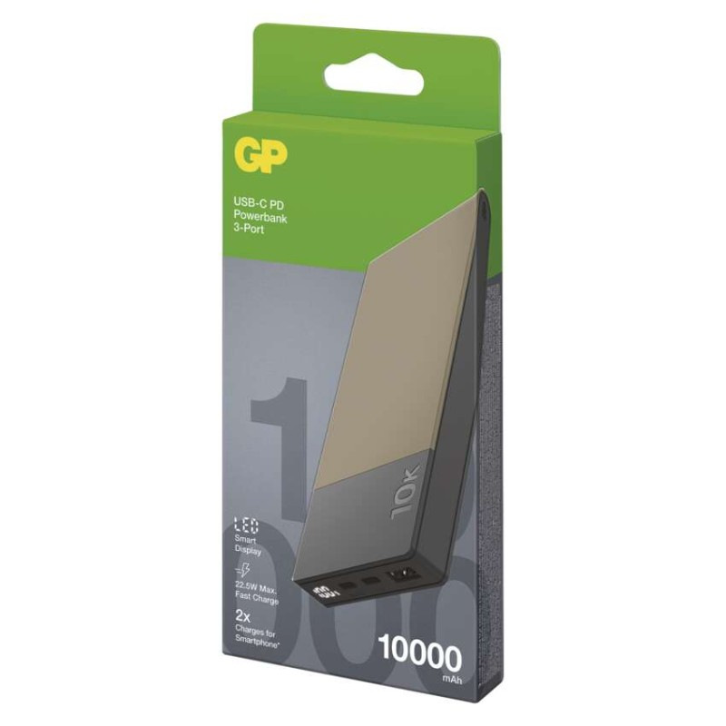 Power bank GP M2+ Series, 10 000 mAh, 22,5 W, béžová