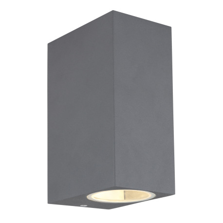 Vonkajšie svietidlo, hliník antracit, sklo priehľadné, svieti smerom hore a dole, IP44, ŠxV:70x150,