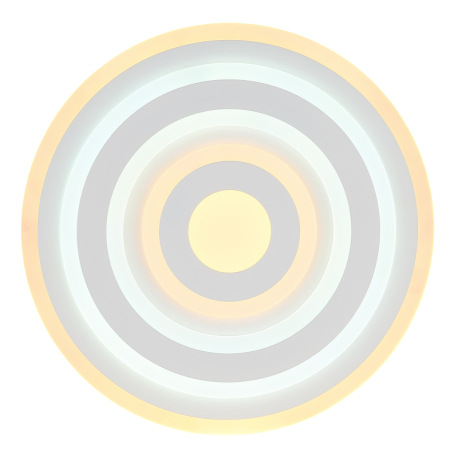 Stropné svietidlo, kov biely, akryl biely, 2 krúžky 2700K a 2 krúžky 6500K (nie je možné prepínať), 3