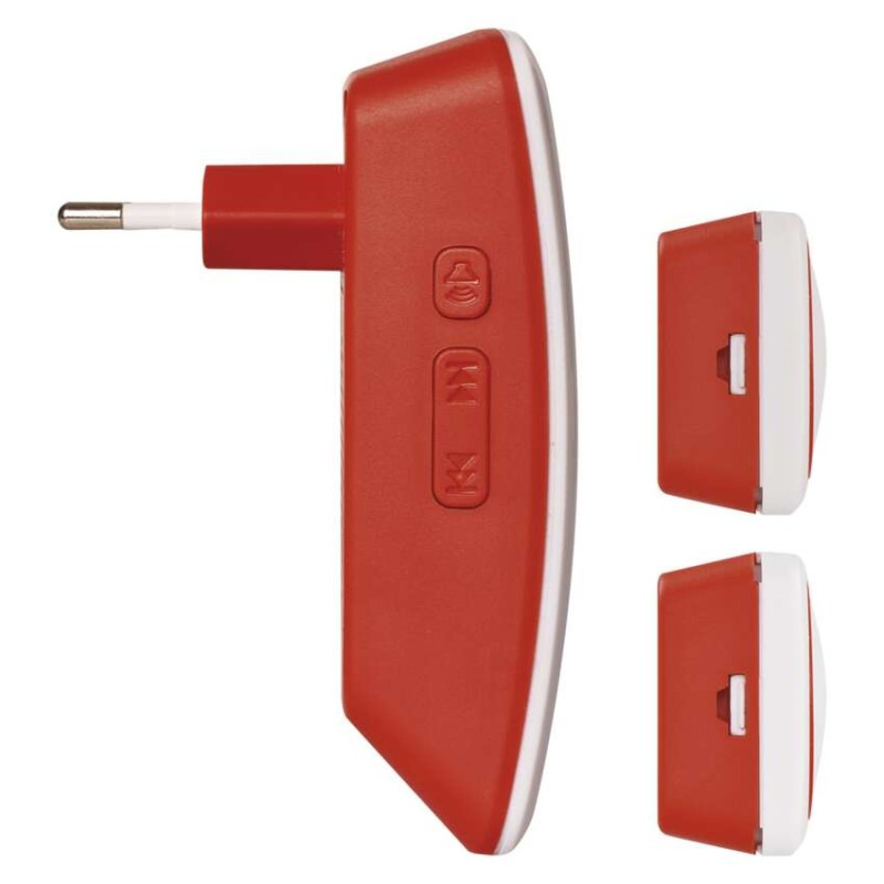 Domový bezdrôtový zvonček bez baterie P5750.2T do zásuvky, s 2 tlačidlami 10