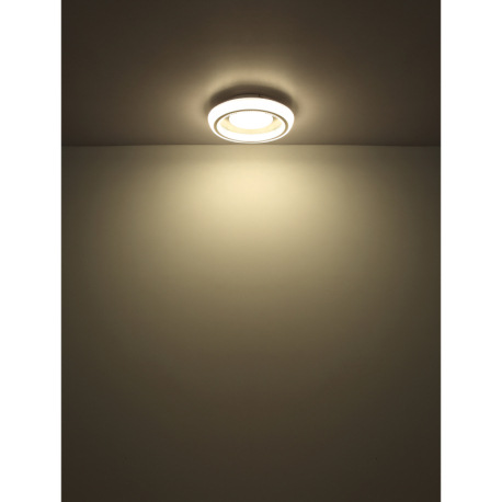 Stropné svietidlo, matný biely kov, číre akrylové krištále, akryl biely, kov nikel matný, niekoľko ú 15