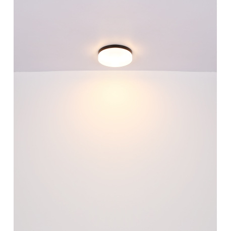 Vonkajšie svietidlo hliník čierny matný, sklo biele, IP44, ø: 240mm, V: 65mm, bez žiaroviek 2xE27 IL 5