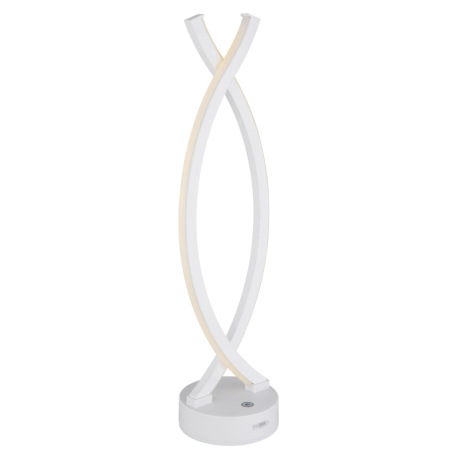 Nabíjateľná stolová lampa, plast biely, kábel PVC biely, dotykové zapnutie/vypnutie, plynulý dotykov 4