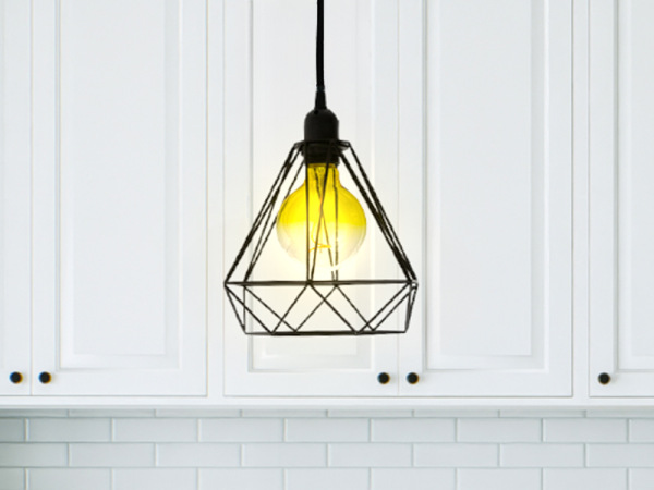 Závesné čierne kovové svietidlo 1 x E27 - ME0010 2