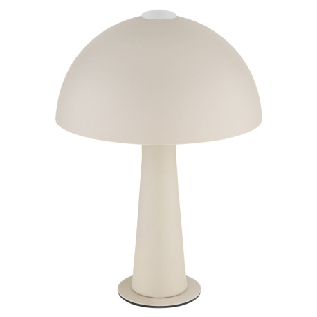 Stolná lampa z kovu v matnej pieskovej farbe, kábel z čierneho PVC, kolískový vypínač na kábli, ø: 2 10