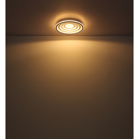 Stropné svietidlo kov biely matný, kov čierny matný, akryl opál, ø: 400mm, V: 57mm, LED 24W 230V, 25 4