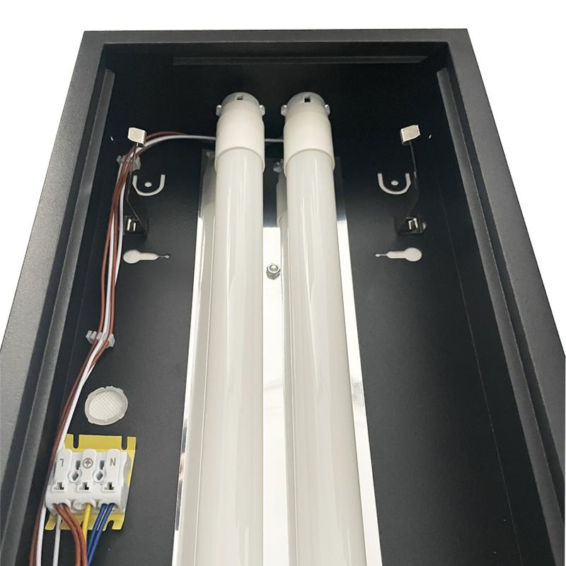 Čierne žiarivkové prisadené svietidlo na 2 x T8 ( 120cm LED trubica ) - TL302B 10