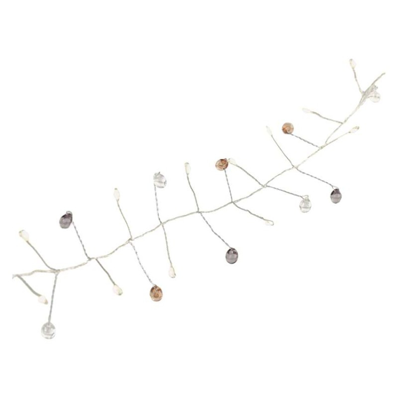 LED girlanda - kamienky, 1,2 m, 3x AA, vnútorné, teplá biela, časovač