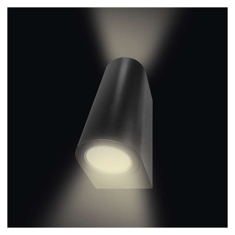 Záhradné nástenné svietidlo OCULUS, 8,8 x 6,7 x 15,3 cm, 2 x GU10, 35 W