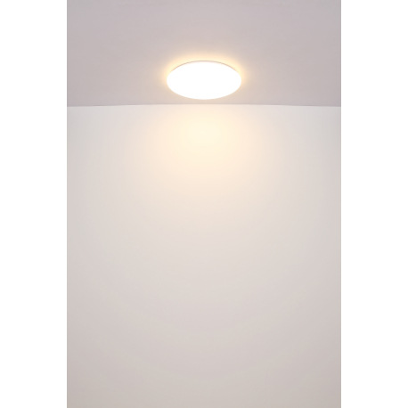 Stropné svietidlo, kov biely, akryl biely, ø: 495 mm, V: 90 mm, vrátane LED 24W 230V, zdroj 2500lm, 5