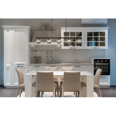 Závesné svietidlo, kov čierny matný, mosadz matná, sklo dymovej farby, kábel PVC čierny, nastaviteľn 8