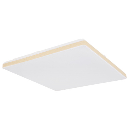 Stropné svietidlo, kov biely, plast v imitácii dreva, akryl, kompatibilné s Google Assistant a Alexa 2