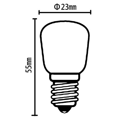 Žiarovka, strieborný kov, priehľadné sklo, použitie do 300 °C, Ø26, V:56, 1xE14 15W 230V 70lm, 2300K 2