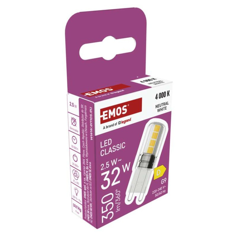 LED žiarovka Classic JC / G9 / 2,5 W (32 W) / 350 lm / Neutrálna biela 8