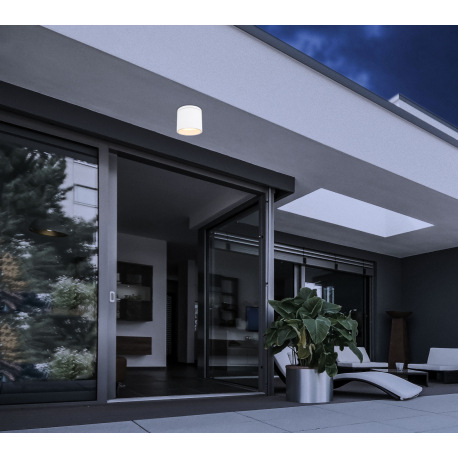 Vonkajšie svietidlo, hliník biely, sklo priehľadné, IP44, Ø108, V:96, bez žiarovky 1xGX53, max. 11W 6