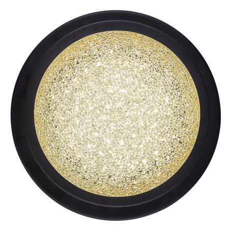 Stropné svietidlo, čierny kov, sklo, krištále plastové priehľadné, čierne sklo so zlatou fóliou, Ø20 5