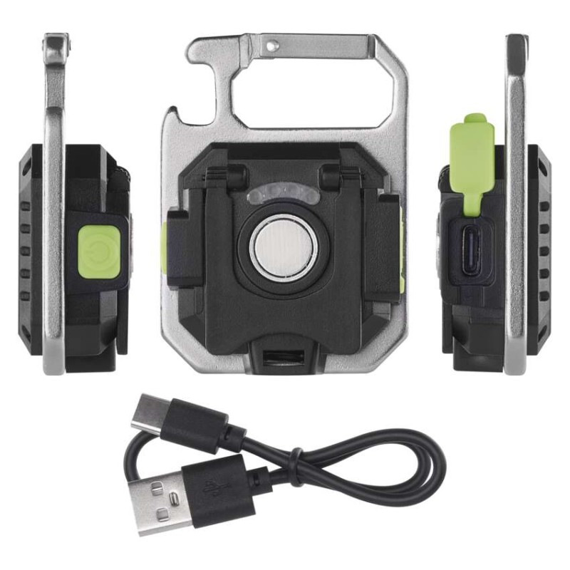 Nabíjacia mini LED baterka - prívesok na kľúče, 750 lm, 10 ks, display box 8