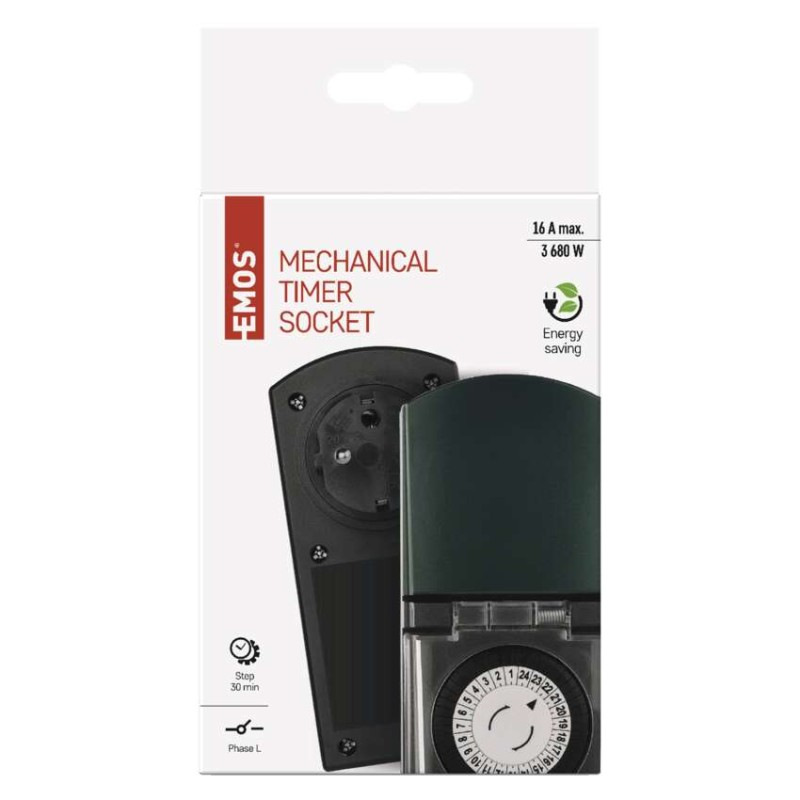 Časovač – mechanická spínacia zásuvka vonkajšia IP44 4