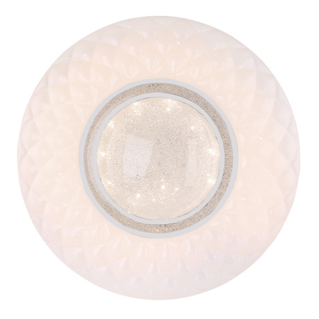 Stropné svietidlo, kov biely, chróm, akryl biely, trblietavý efekt, kompatibilné s Google Assistant 12