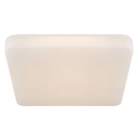 Stropné svietidlo, kov biely, plast biely, trblietavý efekt, IP44, DxŠxV:375x375x75, vrátane 1xLED 2 3