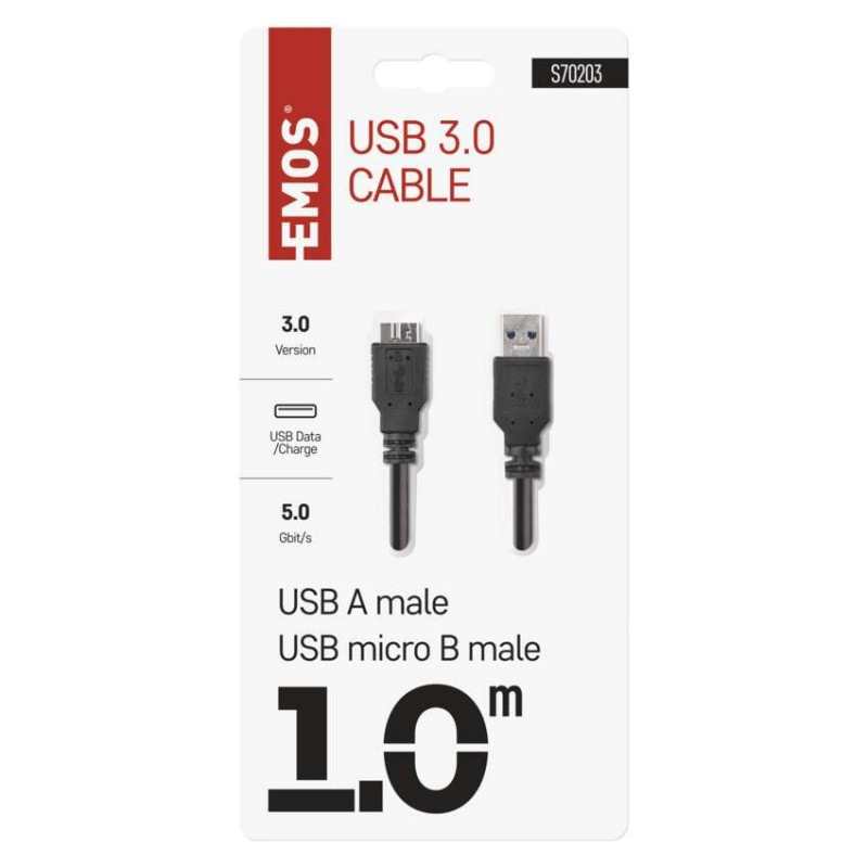USB kábel 3.0 A vidlica – micro B vidlica 1m 1